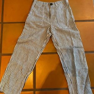 Reformation Blue and White striped pants